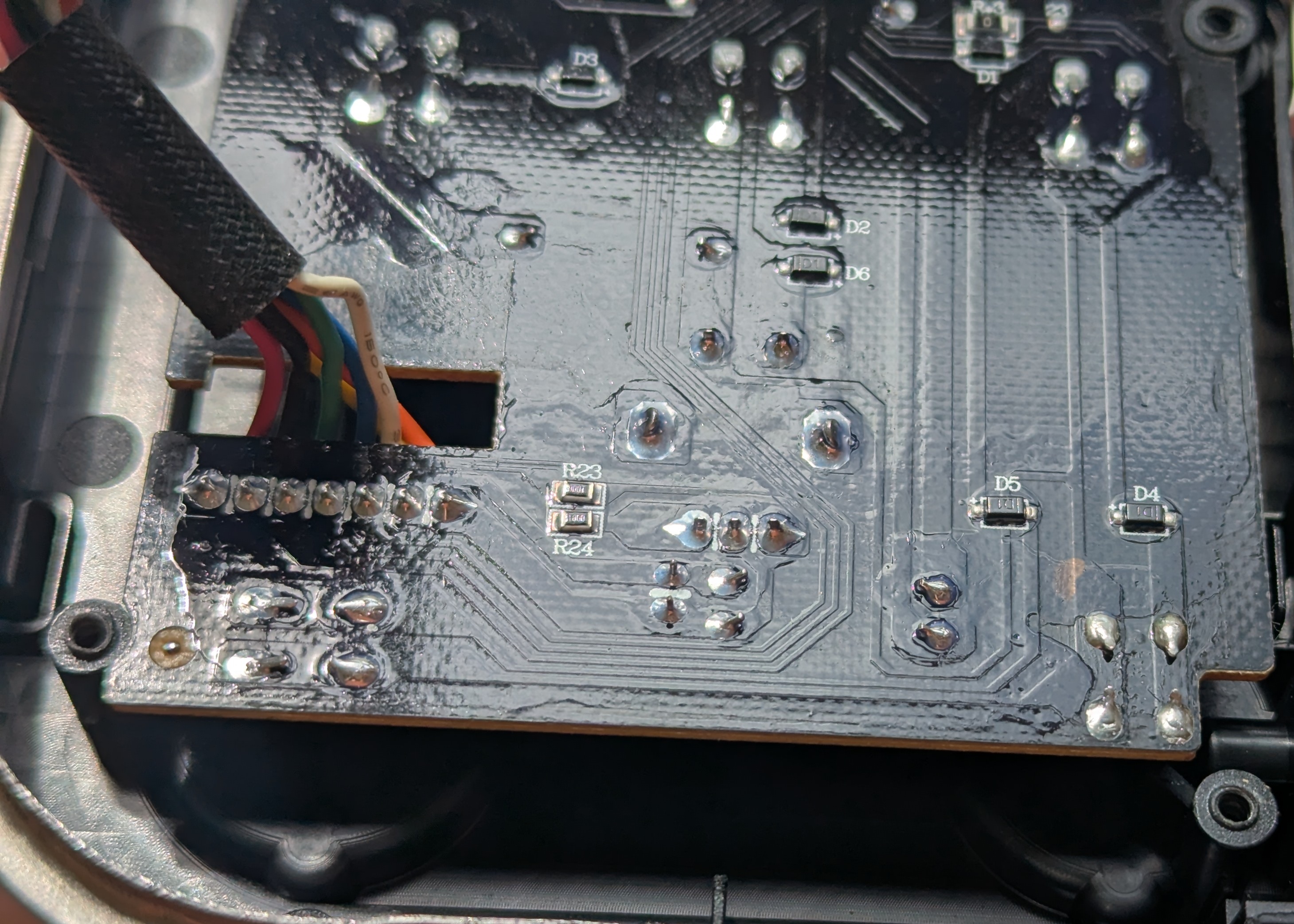 Detailed inspection of the button layout